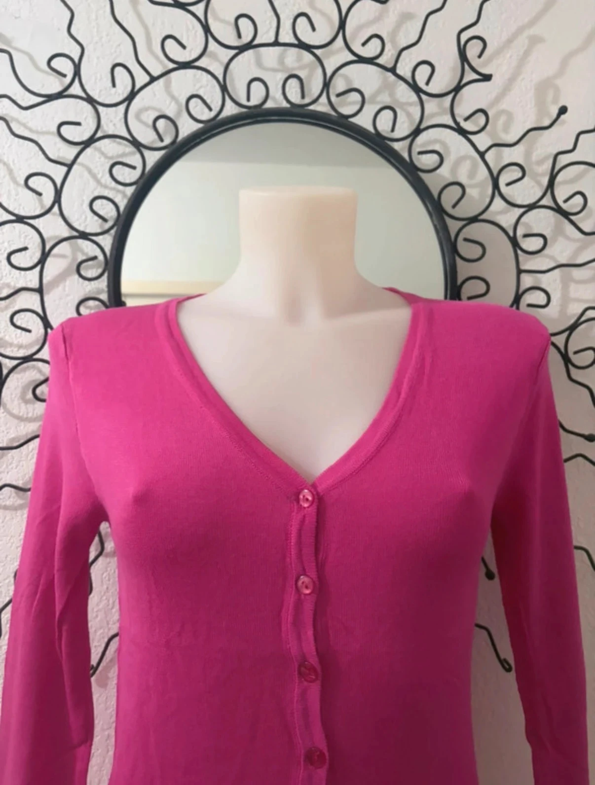 Chaleco Fucsia Ajustado de Malla Fina - M&C - Talla Única (S/M) – photo 3